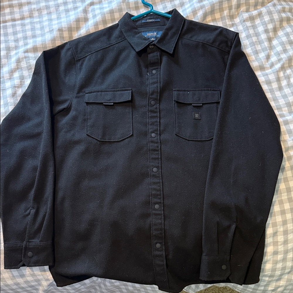 Roark Black Casual Button Down Shirt